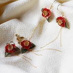 椿のピアス&イヤリング　成人式　卒業式　入学式　着物