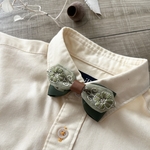 キッズ用蝶ネクタイ　インド刺繍グリーン