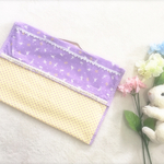防災頭巾カバー  バレリーナ×ドット 紫黄色