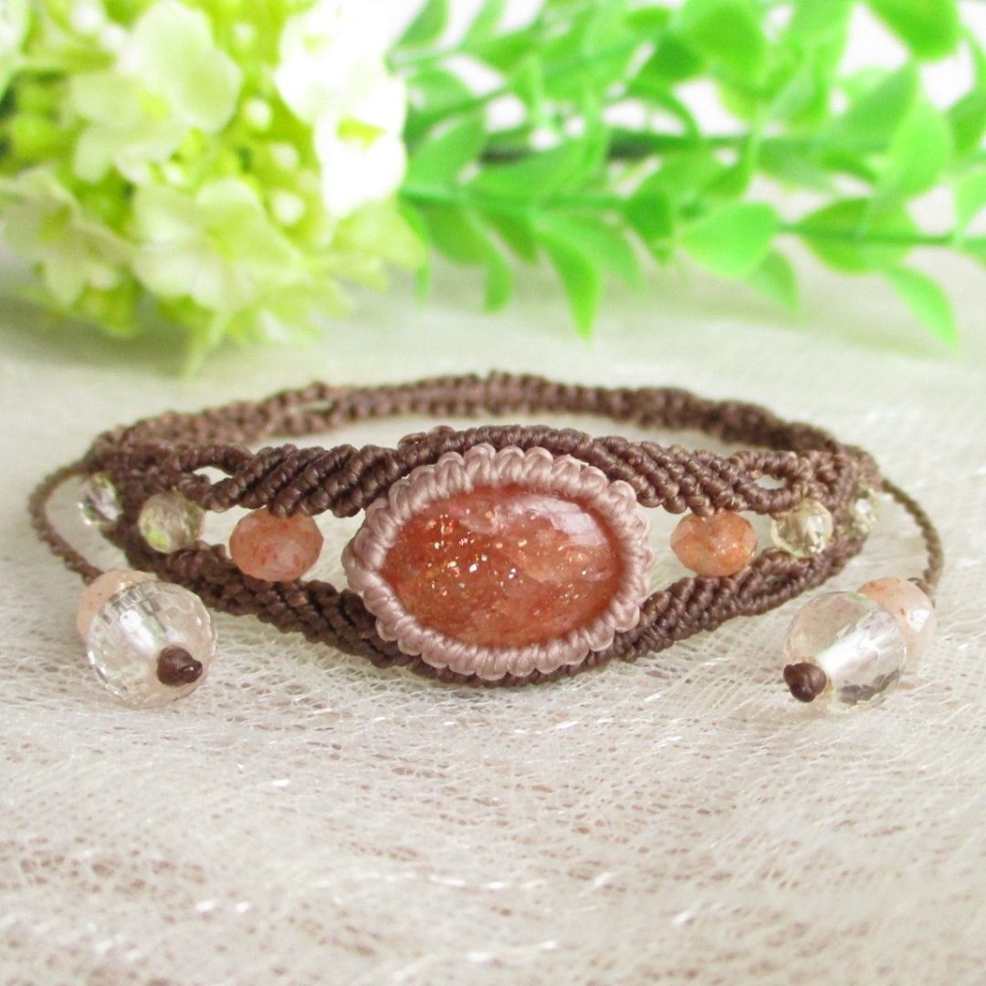 専用＊誕生石★マクラメ編みブレスレット❉1377❉ペリドット♡ムーン+他3点 ps-ma_br027-thumb_ne.jpg