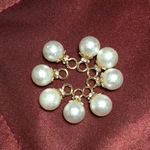コットンパール調　12ｍｍ　花座付き　６個