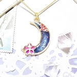 ☆宇宙の夜桜ネックレス☆