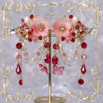 40-65cmドール対応 ヘアクリップセット  朱花　