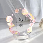 きらめく　namaefuda　＜mari＞名前札　命名札　ひな祭り