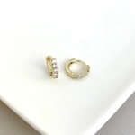ダイヤフープピアス【ゴールド】