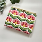 シンプル　ミニミニドット　☆たっぷり入る♪マルチケース♪母子手帳ケース・銀行通帳入れに・布