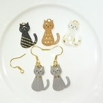 【再販１０】カワイイ色々愛猫ピアス。 イヤリング。