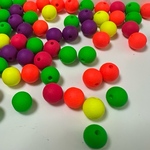 60個 8mm ネオンカラー ツヤ無し ビーズ ミックス