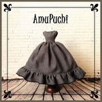 【送料無料】ダークグレーの上品ドレス■AmuPuchi■1/6ドールのoutfit
