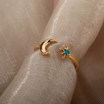 「星空の輝き 月と星の」ピンキーリング
