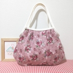【ラスト1点★6月限定特別価格】グラニーバッグ（小花柄＊薔薇模様＊ピンク）