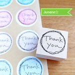 Thank youはんこ(フリーの丸)