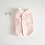 [犬服] XSサイズ 完成品 チワワ　　　　　　　　　　　ギンガムチェック柄 接結ニット 裏ボアリバーシブル パイピングベスト 背中開き