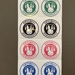【色指定】聴覚過敏　ステッカー　２枚組　ひらがな　防水仕様　送料込み　シール　イヤーマフ
