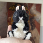 こうさぎテディベア　たちみみ　ブラック