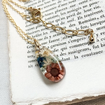 お花のネックレス・レジン・ドライフラワー・うる艶