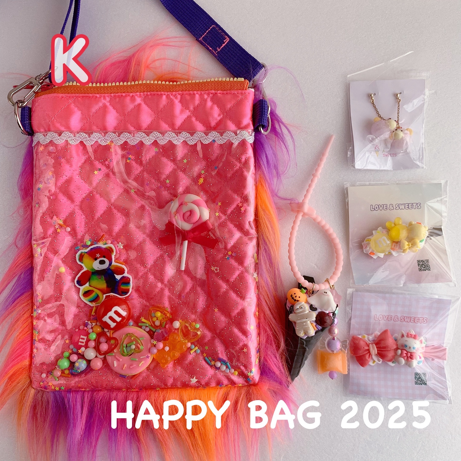 Myaa Sweets様 バッグチャーム ピンクハロウィン フェイクスイーツ