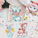 写真全部セット★メルヘンアニマル布シール☆1