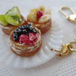 ☆3種のフルーツデニッシュプレートキーホルダー☆