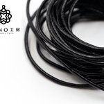 再入荷！高級 牛革レザー紐  太さ1.5mm ブラック★3ｍ★ 天然皮革 リアルレザー 牛革 本牛革 ブレスレット ネックレス 革 本革 茶色 