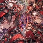 【１２月受注販売品】CUTE BOY STEAMPUNK RED　デザインペーパー