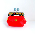 カード収納ケース付きレトロな親子がま口　retro wallet