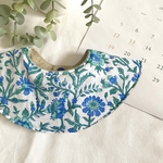 \\ ブロックプリントのスタイ //  シンプル　リバーシブル　おしゃれ　ギフト　出産祝い　ハーフバースデー　お祝い　お食い初め　お宮参り　まんまるスタイ　セレモニー　ニューボーン　ブロックプリント