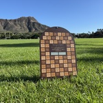 メッセージが記入できる木の結婚証明書　アーチ形