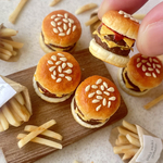 〈2点SET〉ミニチュアフード　チーズチーズバーガー