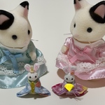 ミニチュア　うさぎのお雛様