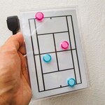 【作戦ボード】薄型A6サイズ　テニスコート、バドミントン、ピックルボール