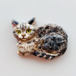 サバトラ猫ブローチ（Cat brooch）