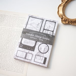 大容量★フレームシール　32枚　old newspaper　[AR391]