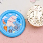 SALE🌺25mm サーカス🎪自転車ベア シーリングスタンプ  ヘッド くま