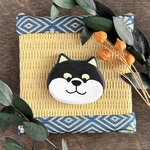 リニューアル★黒柴 ブローチ/マグネット