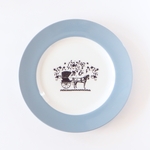 リムプレート 21㎝ アンティークブルー ロマンチックキャリッジ 馬車