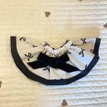 Black ribbon bib アイボリー🤍