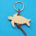ウミガメ　木のキーリング 