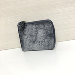 革　ガバッと開いて使いやすいＬ字ファスナーのお財布　MARGO FOG　ネイビー