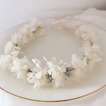 03. Kids ホワイトシルバー花かんむり