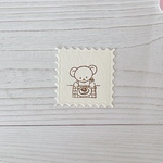 小倉トーストいただきます！　スタンプ【20㎜×20㎜】