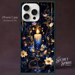耐衝撃 スマホケース 【キャンドル 神秘の灯火】全機種対応 強化ガラス iPhoneケース 耐衝撃 スマホケース