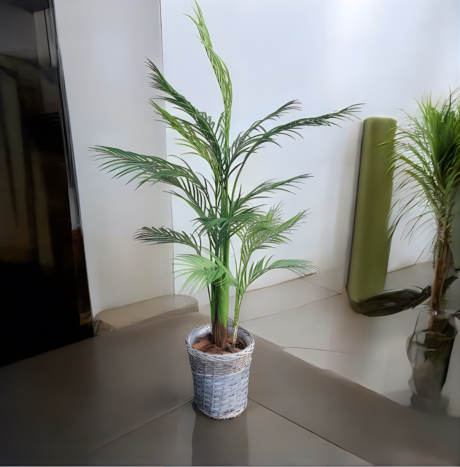 光触媒　人工観葉植物　ウォールグリーン　フェイクグリーン　花器付アレカヤシ147 光触媒 人工観葉植物 ウォールグリーン フェイクグリーン 花器付