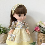 ソランちゃん＊メルちゃん☆リバティワンピースイエロー3点セット