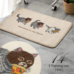Jubilee もこもこ起毛マット 滑り止め付 40x60cm  キャット 猫 ペット JB-MAT4060-Ani014