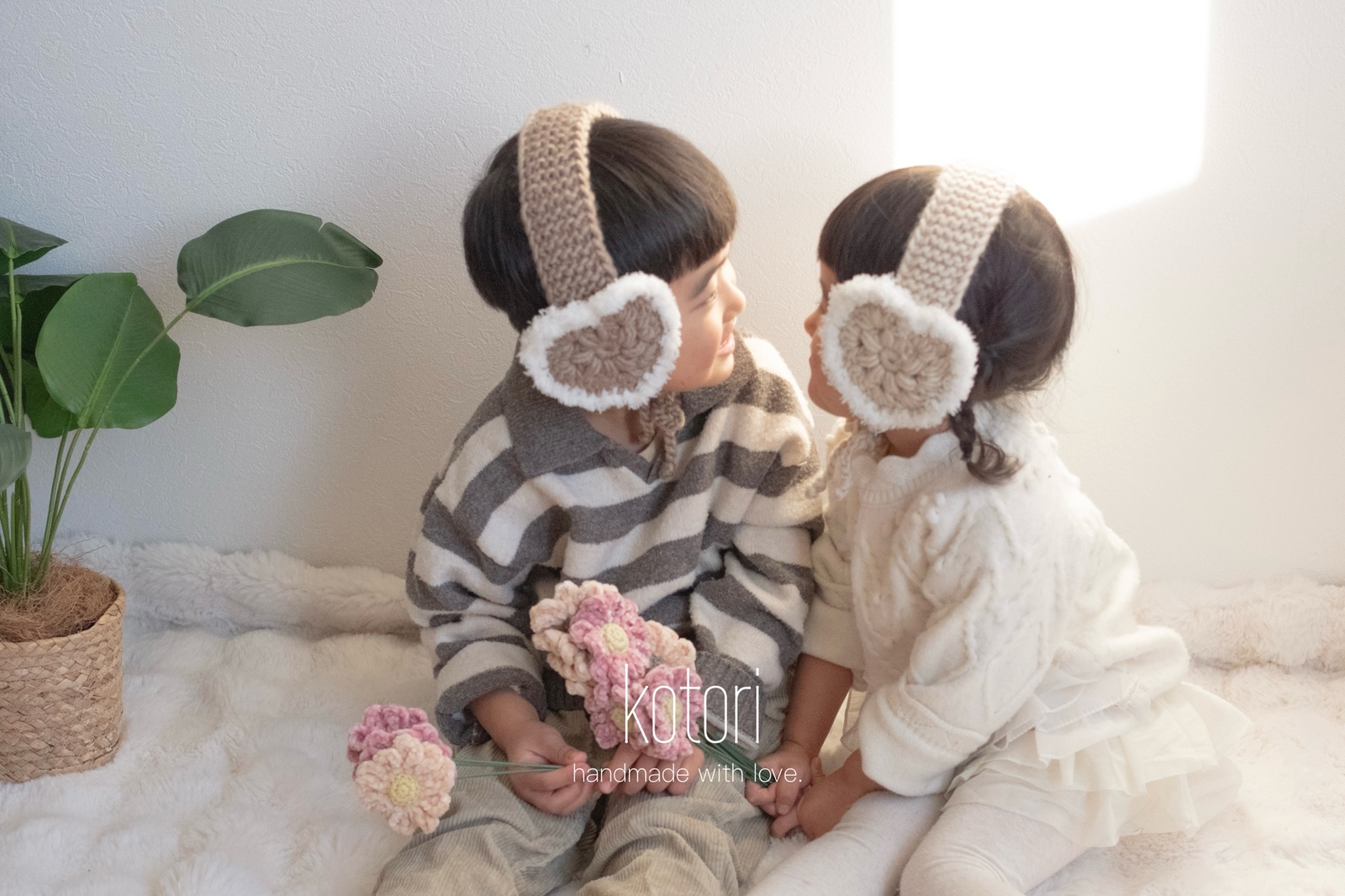 追加♡ハートチョコイヤーマフラー(ミント)♡ ハート型イヤーマフラー