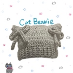 ハンドメイド　猫耳ニット帽　ビーニー　ニット帽