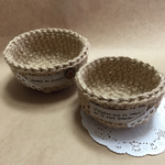 麻カゴ小物入れ＊２コSET