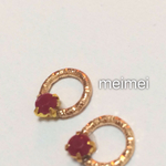 秋色な指輪風ピアス*イヤリング*樹脂ノンホールピアス*