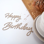 木製レターバナー Happy Birthday | type D 